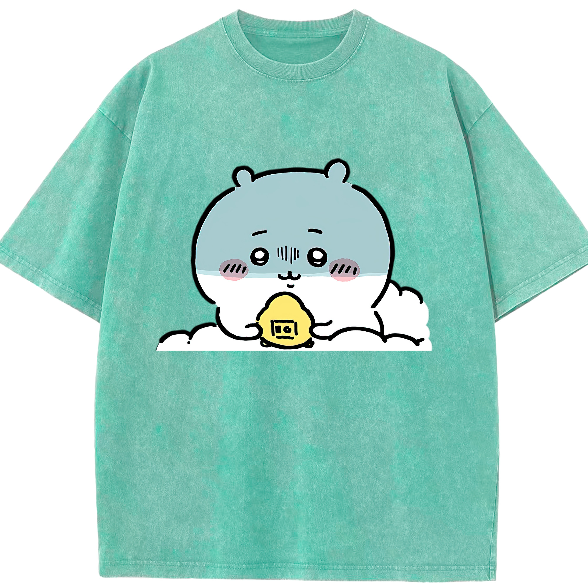 （画像用） ちいかわ ちいかわ Chii-kawa chiikawa 綿100% ヴィンテージ風 半袖Tシャツ（フロントプリント）